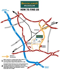 Brooklands Museum Location Map
